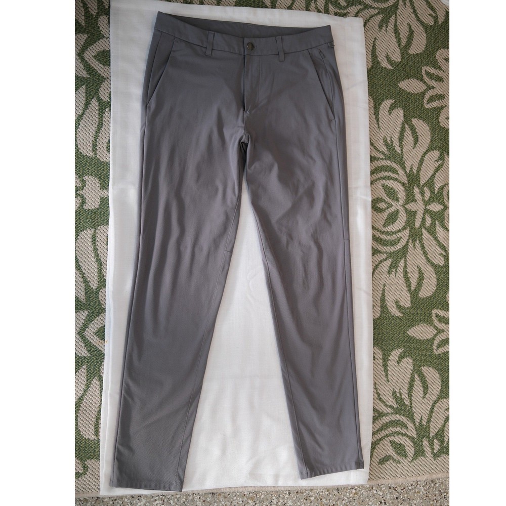 Lululemon Commission Slim-Fit Pant Grey Mens 34x32 Performance Chino Trouser