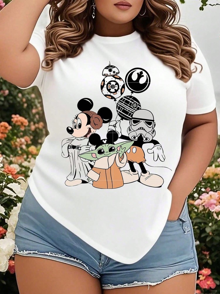 Disney Funny Mickey Mouse Baby Yoda T-Shirt Unisex #10