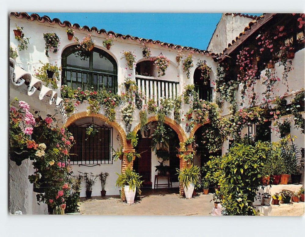Postcard Typical Andalusian Patio Spain