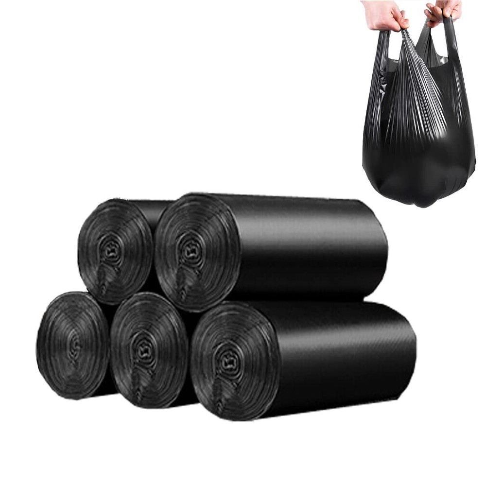 BAIYEUSO 100 Count 4 Gallon Small Black Trash Bags, Durable PE  46x60cm