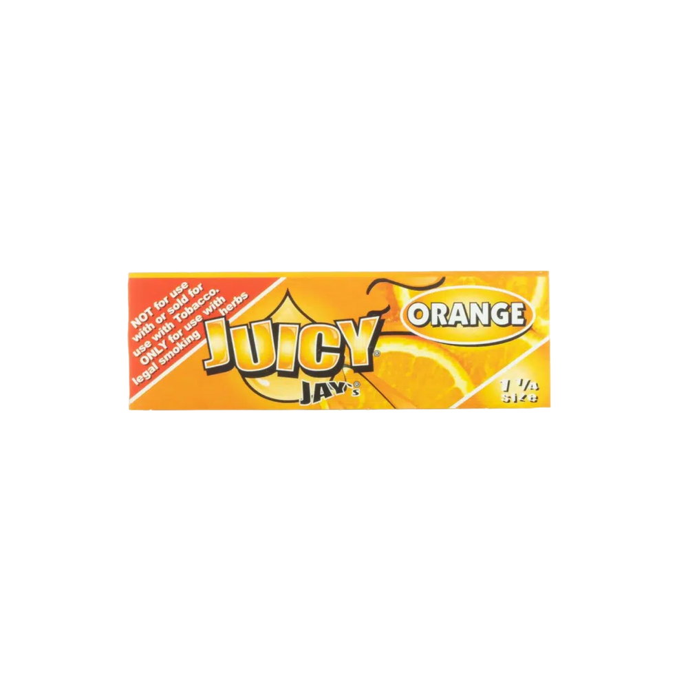 Juicy Jay’s Orange Rolling Papers 1 1/4 Size for Smooth Sessions