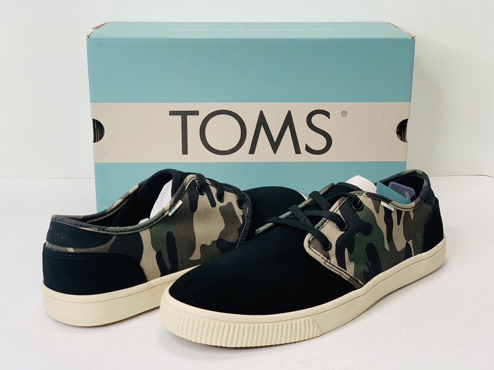 TOMS Men's Carlo Sneaker in Size 8 – Comfortable Classic Canvas Slip-On