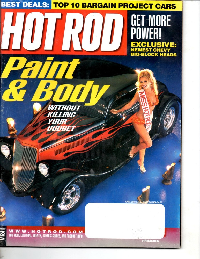 Hot Rod Magazine April 2002 - Paint & Body Without Killing Your Budget