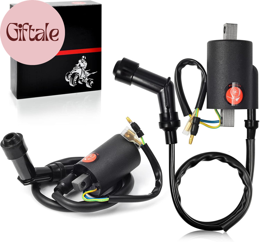 Ignition Coil & Cap 2Pcs Compatible with HONDA CB350 CL350 CB450 CL450 SL350