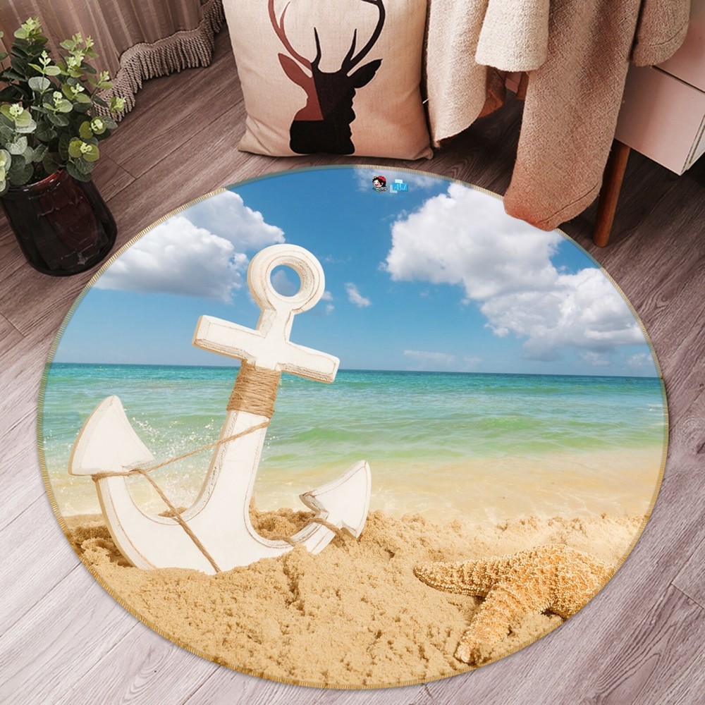 3D Beach Seaside NAO3757 Game Rug Mat Elegant Photo Carpet Mat Fay