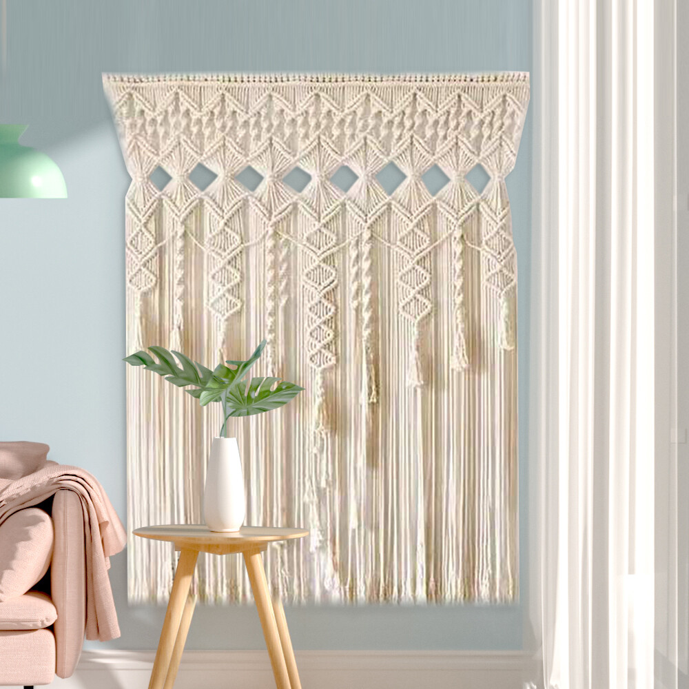 Large Macrame Wall Hanging Hand Woven Tapestry Boho Chic Art Bohemian Home Decor