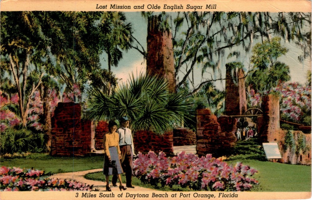 Lost Mission, Olde English Sugar Mill, Port Orange, Florida, Daytona Postcard