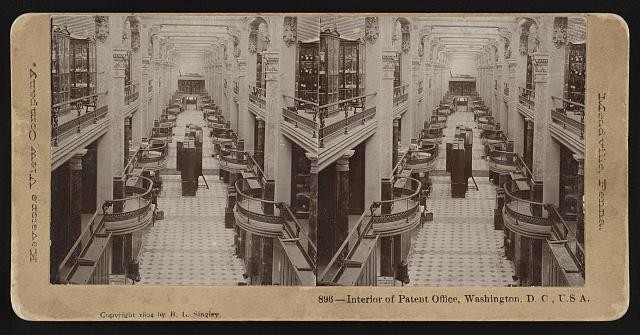 Washington D.C. Patent Office Interior 1890s Stereoview Keystone View