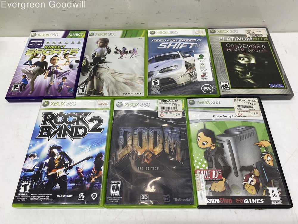 Lot of 7 Xbox 360 Games