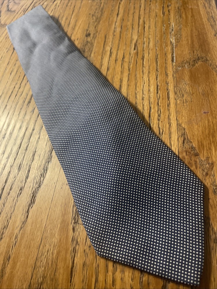 EUC Carlo Colombo For Tie Rack Silk Fine Dot Pattern Necktie Made In Italy