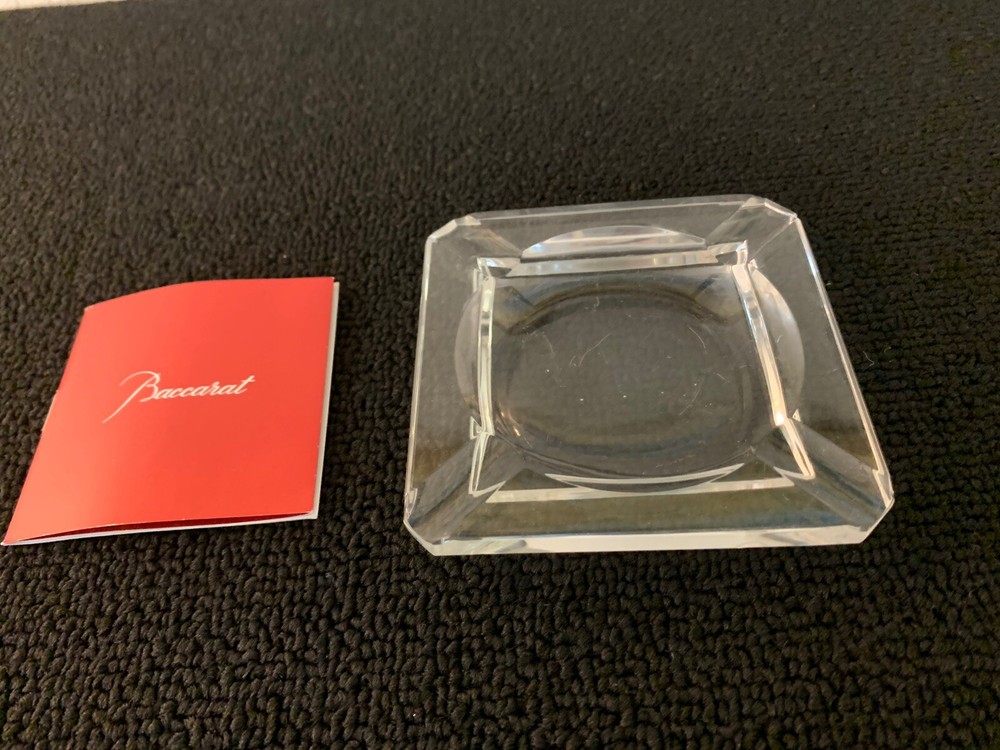 Square Crystal Ashtray By Baccarat Model 8