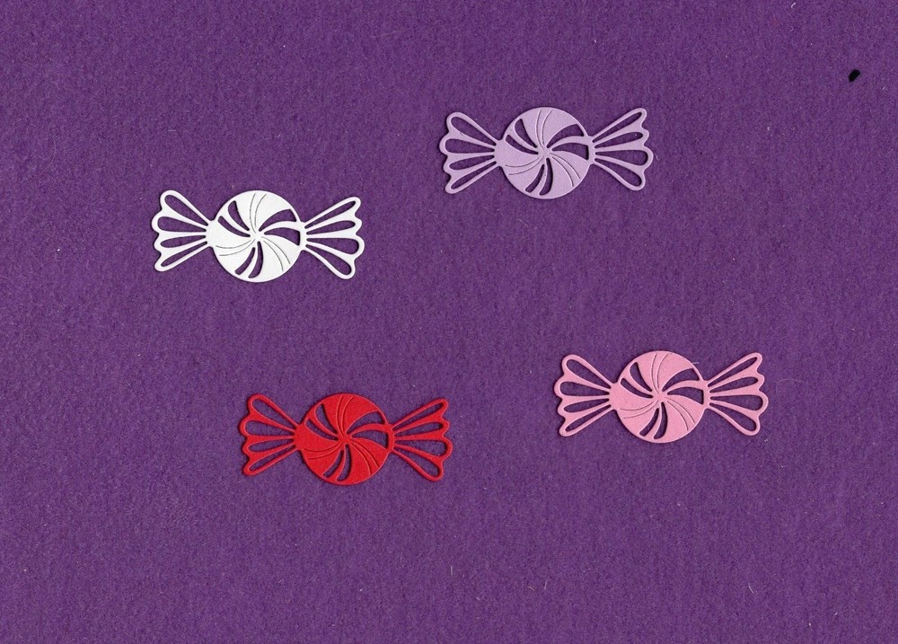 CANDY die cuts scrapbook cards
