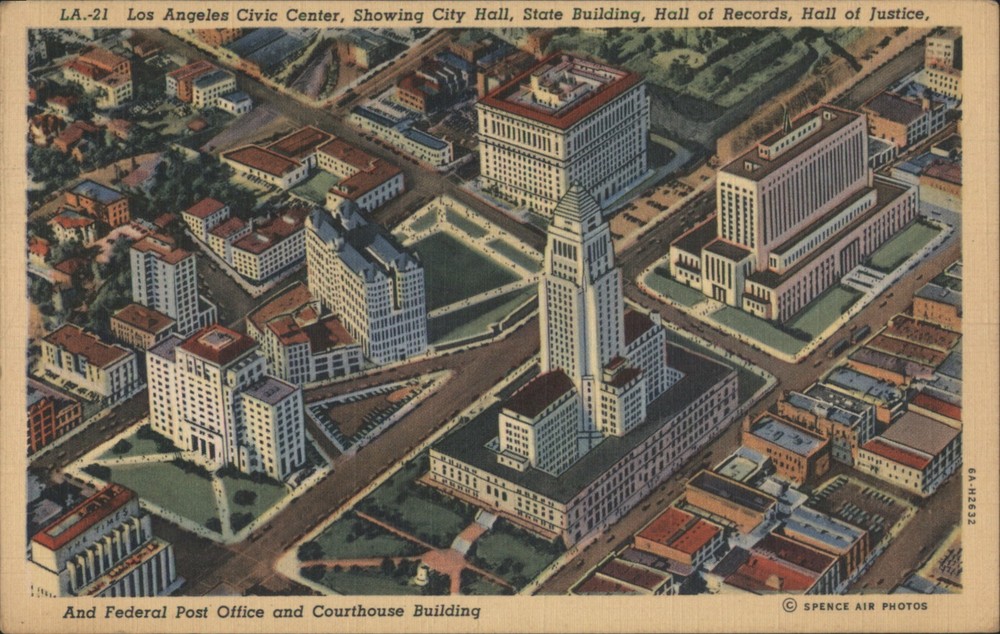 Spence Air Photos Los Angeles, California CA Angeles Civic Center, City Hall