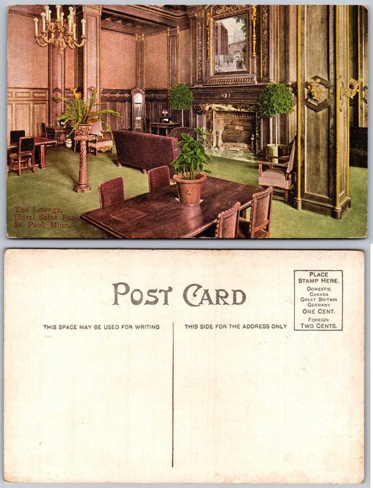 Lounge Hotel Saint Paul St Paul Minnesota Postcard