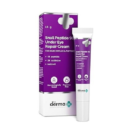 Derma Co Snail Peptide 96 Under Eye Repair Cream for Dark Circles & Wrinkles 15g