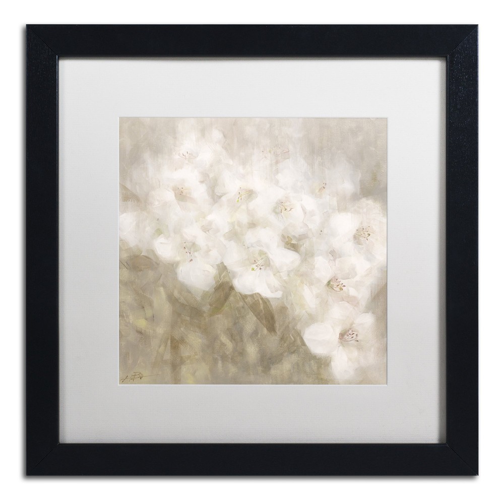 Wild Flowers II by Li Bo 16x16 Black-Framed White Matte Wall Art  
