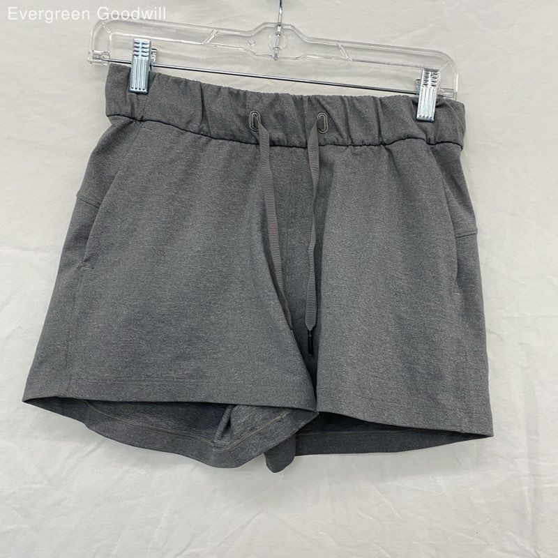 Lululemon Women's Gray Pockets Elastic Waist On The Fly Athletic Shorts Size 4