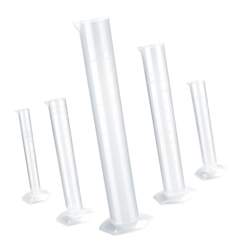 5-Piece Plastic Lab Cylinder Set for Science Experiments