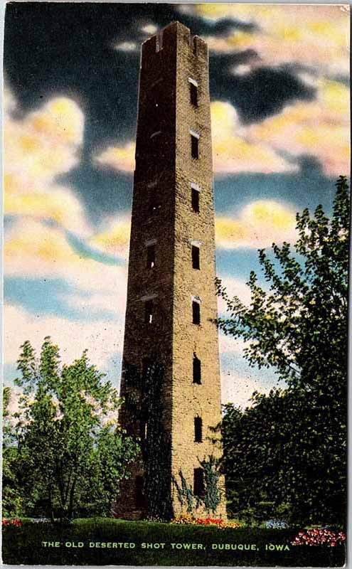 Postcard TOWER SCENE Dubuque Iowa IA m/09 AO1109