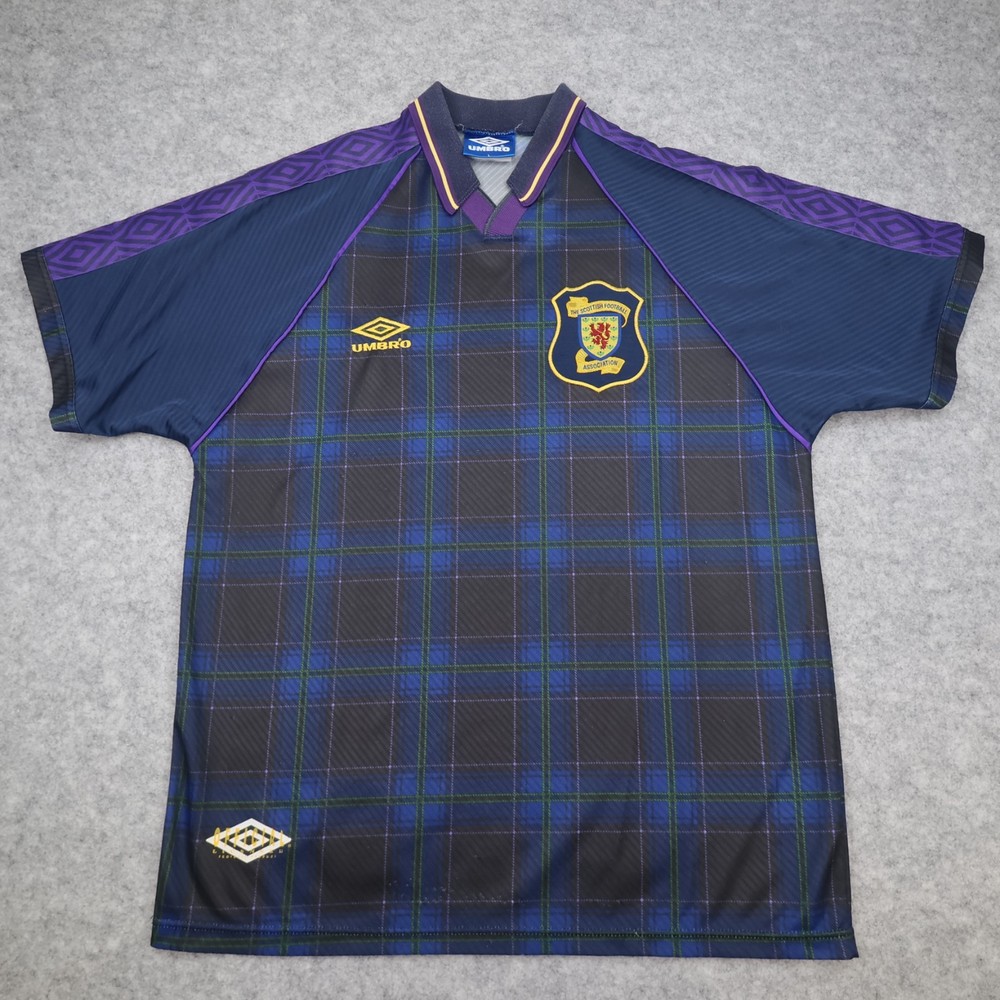 Vintage Scotland Football Shirt Large Blue Home Umbro 1994 1996 Jersey