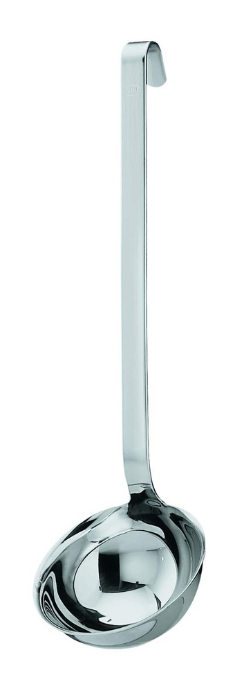 Rösle Stainless Steel Hooked Handle Ladle with Pouring Rim, 4.1-Ounce