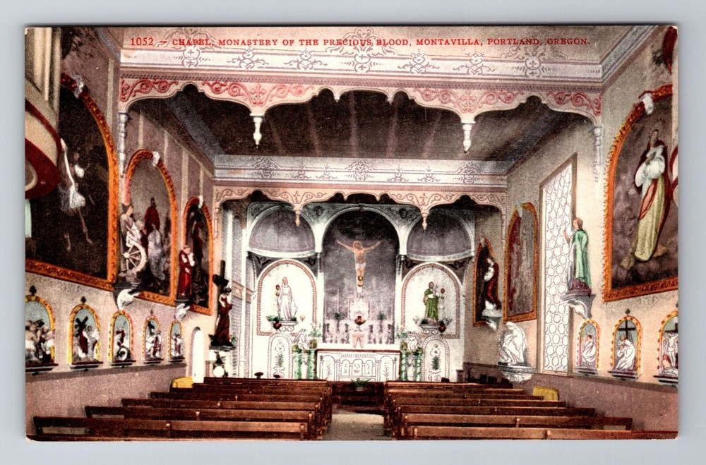 Portland OR-Oregon, Chapel, Monastery Of The Precious Blood, Vintage Postcard