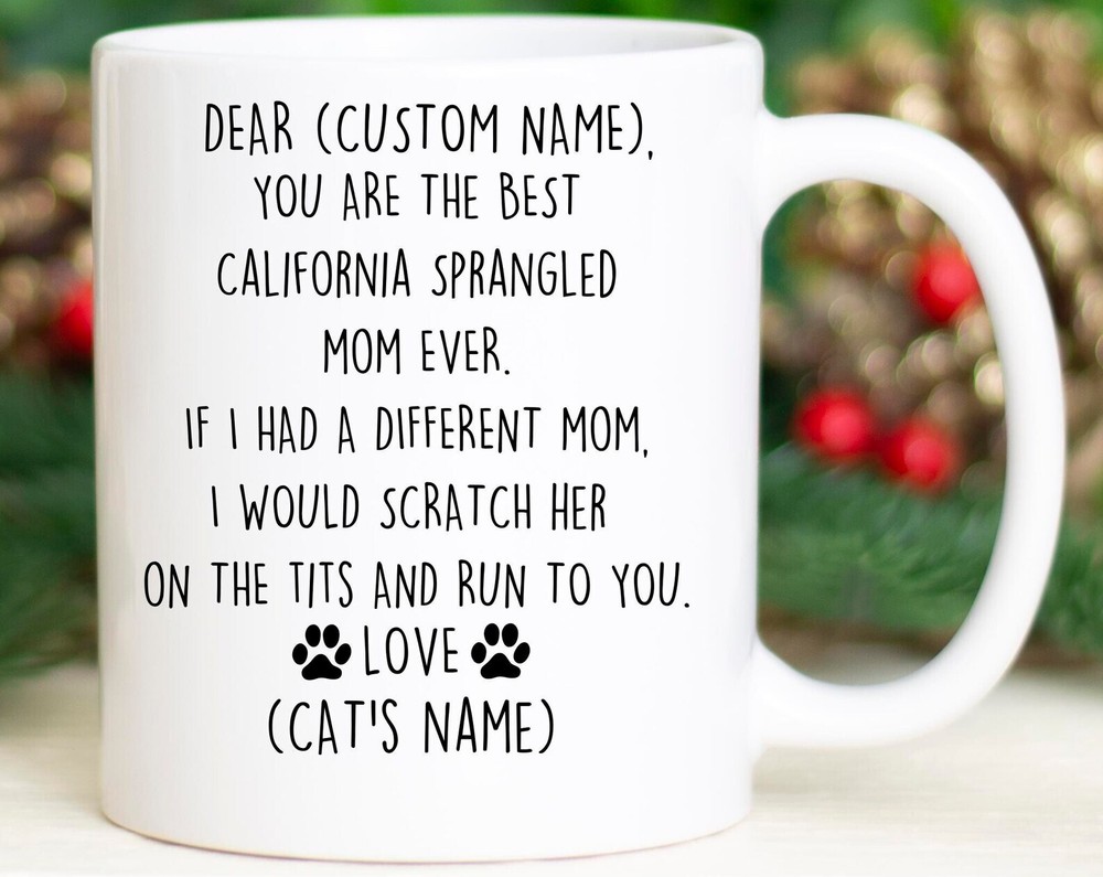 California Spangled Mom Birthday Gift Spangled Cat Mom Christmas Gift Spangled M