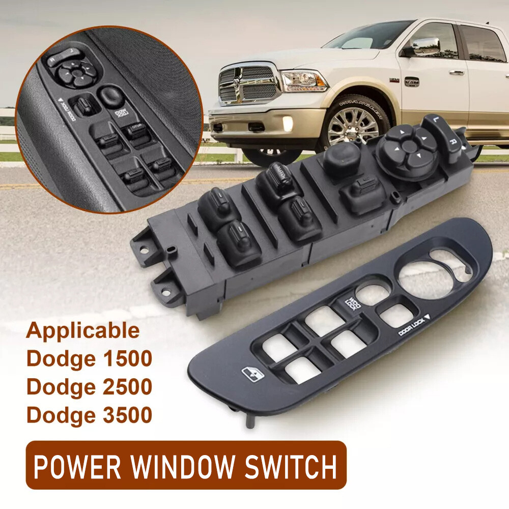 2002-2010 Dodge Ram 1500 2500 3500 Dakota Window Switch Panel Control Bezel Upgrade