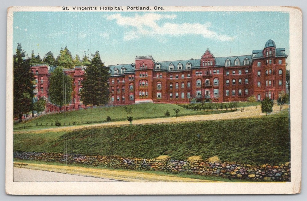 Vintage St. Vincent's Hospital Portland Oregon Postcard Early 1900s