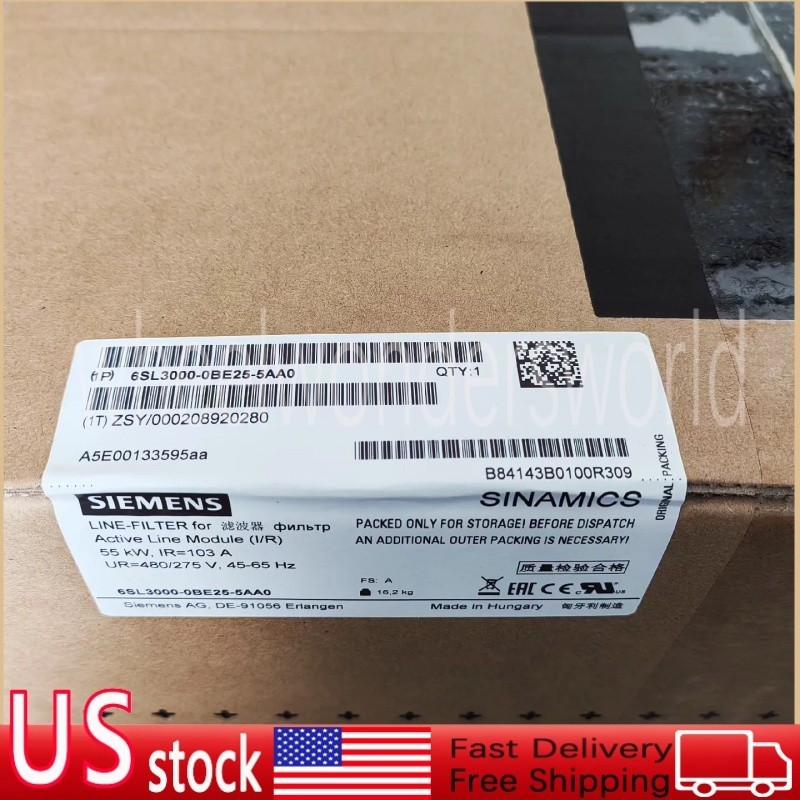 Siemens New Line Filter 6SL3000-0BE25-5AA0 Original Expedited Shipping US Stock