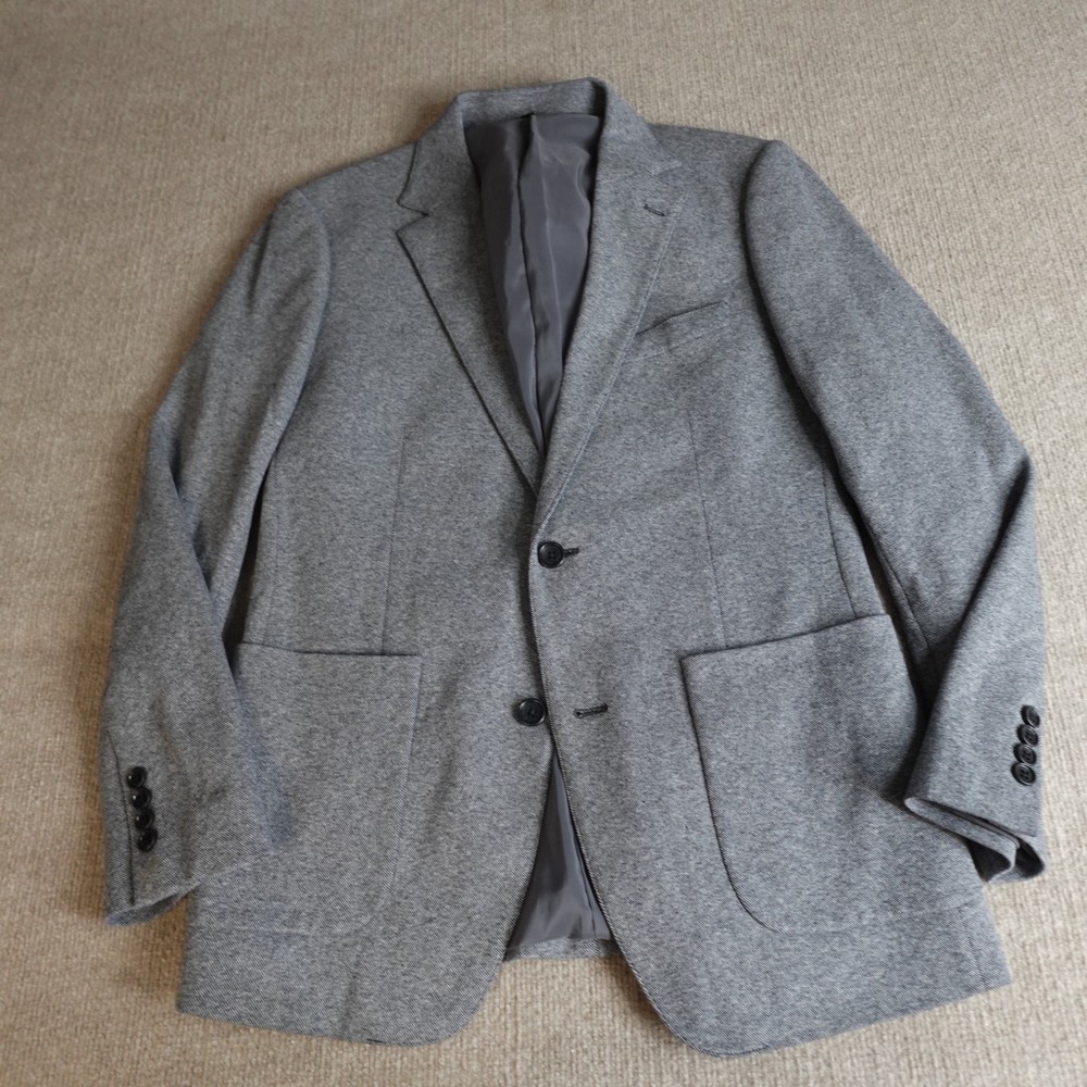 Bonobos Sport Coat 40R Blue Heather Patch Pockets Slim Fit Fortex 100% Cotton
