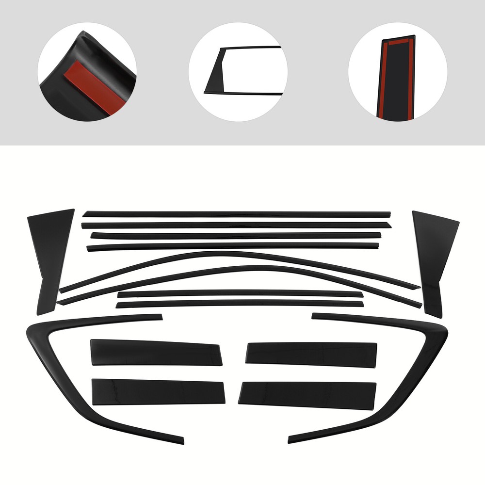 For Honda CR-V CRV 2023-2024 Black Windows Strip Sill Molding Cover Trim
