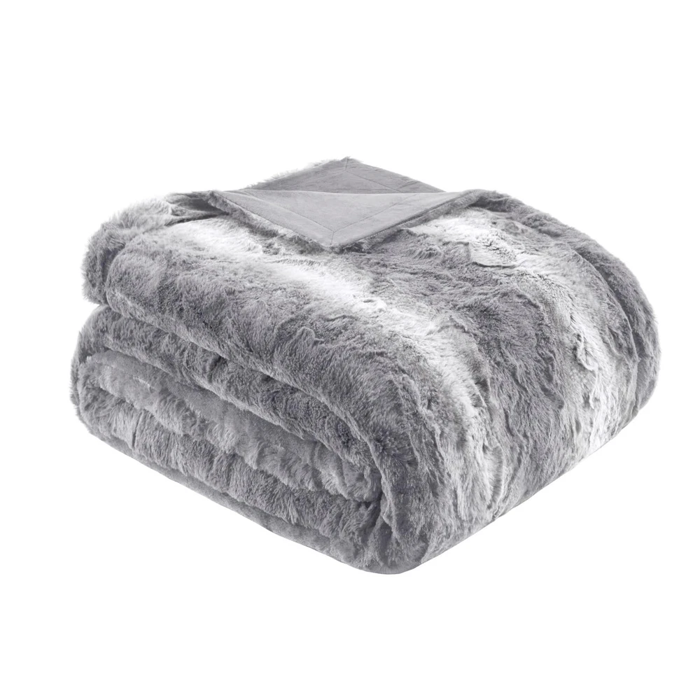 Madison Park Zuri Soft Plush Luxury Oversized Faux Fur Throw 60x70