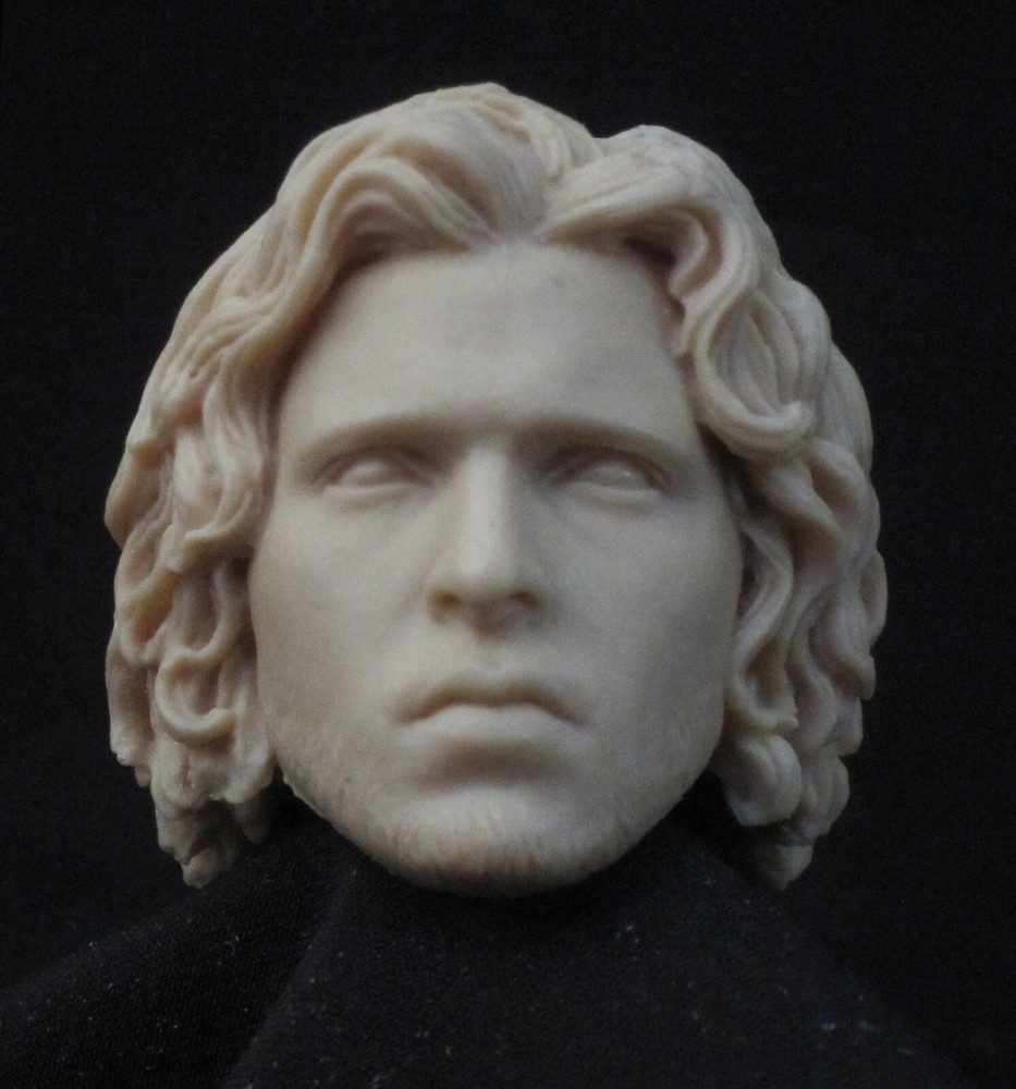 #4199 Kit Harington JON SNOW GAME OF THRONES CUSTOM RESIN HEAD SCULPT1/6 scale.