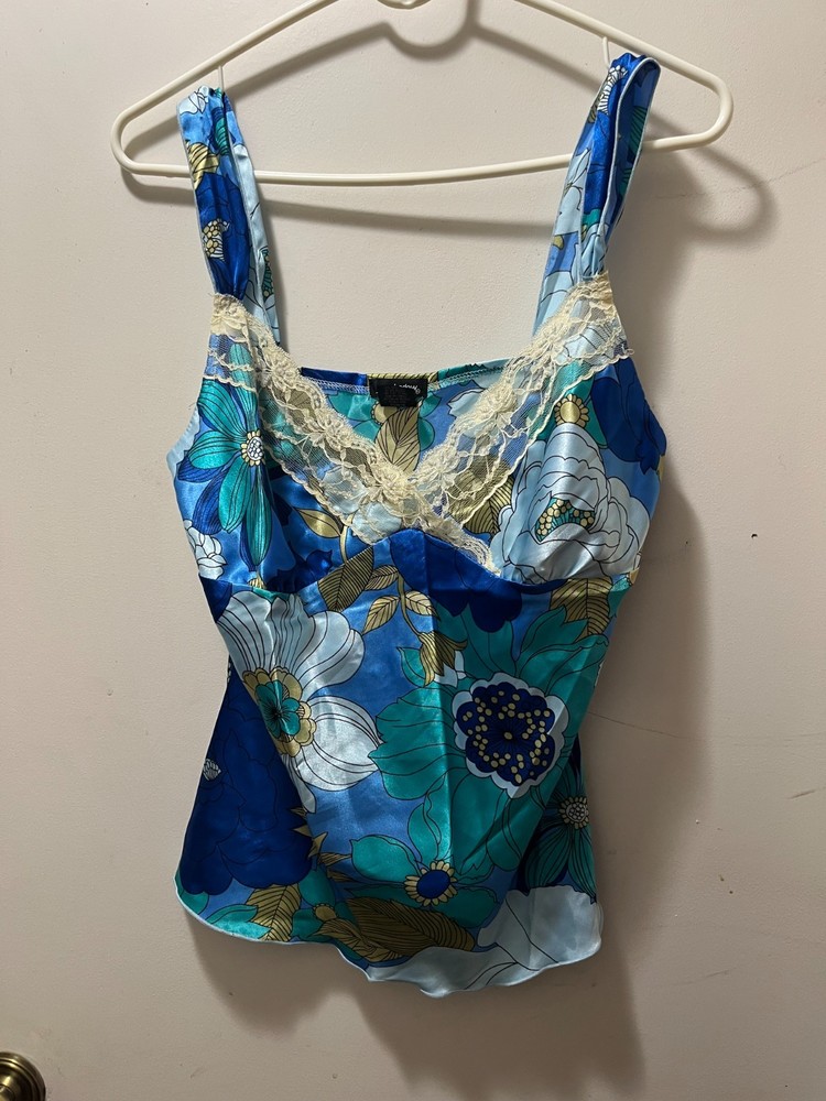 eyeshadow shirt womens L multicolor tank top camisole babydoll y2k