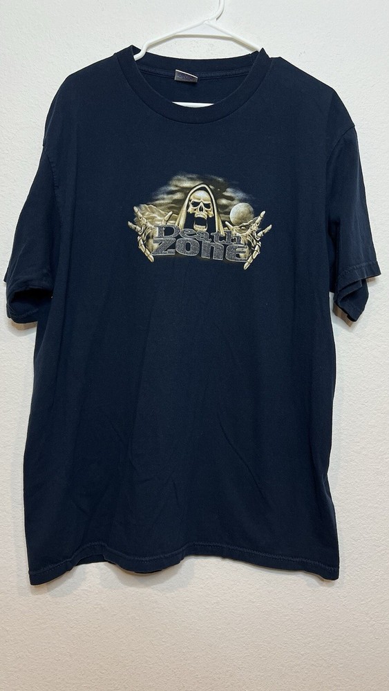 Vintage grim reaper Men’s T Shirt-Death Zone- navy blue Size XL-C&H activewear