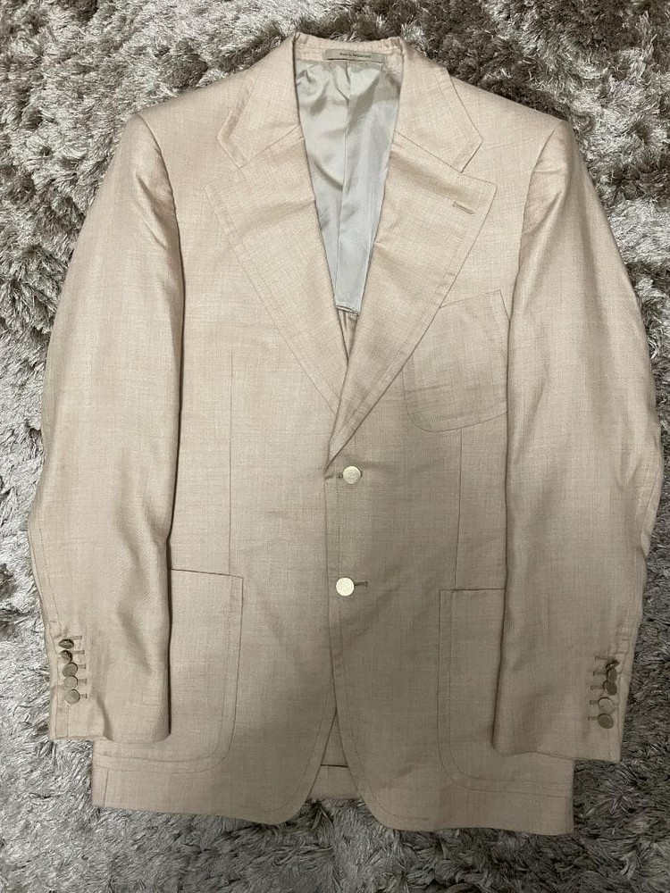 Super rare Gucci Tom Ford period camel silk jacket 48