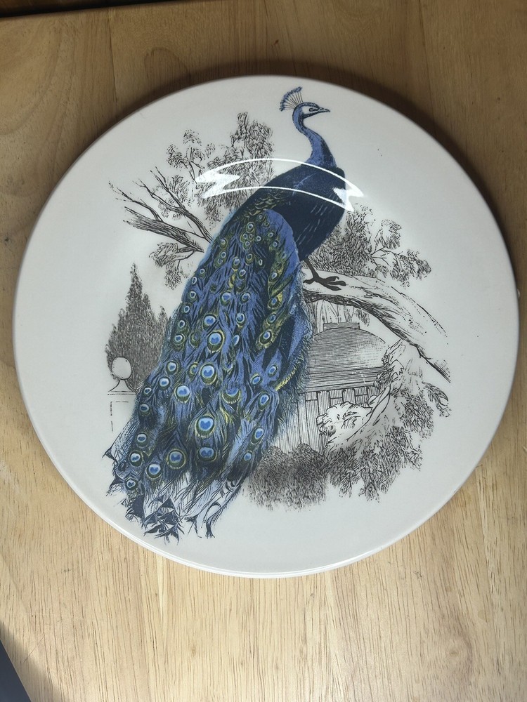 Carly Dodsley Peacock Garden Chop Plate 12.5