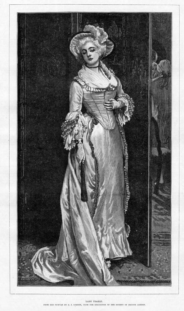 Lady Teazle Pretty Lady Rustic Belle Fashionable Life Antique Dress