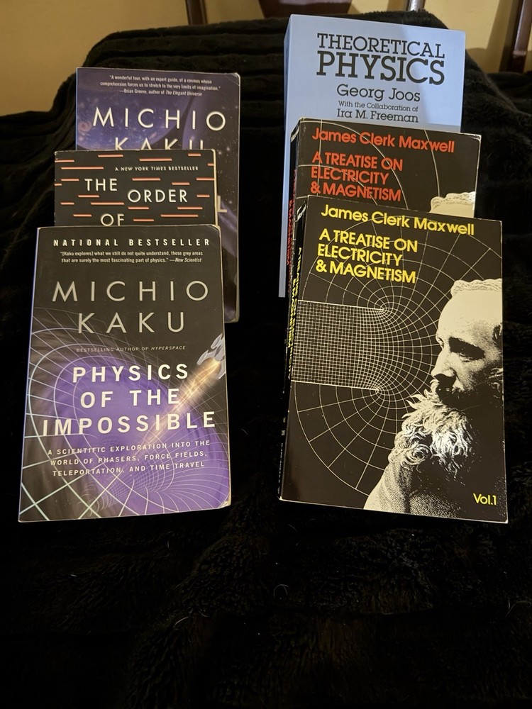 6 Book Physics And Electricity And Magnetism Lot, Various Authors