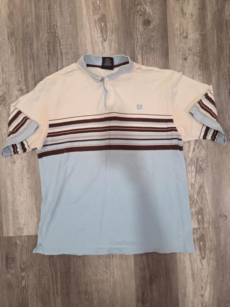 Y2K VTG Style Southpole Blue White Polo Shirt Men's XL