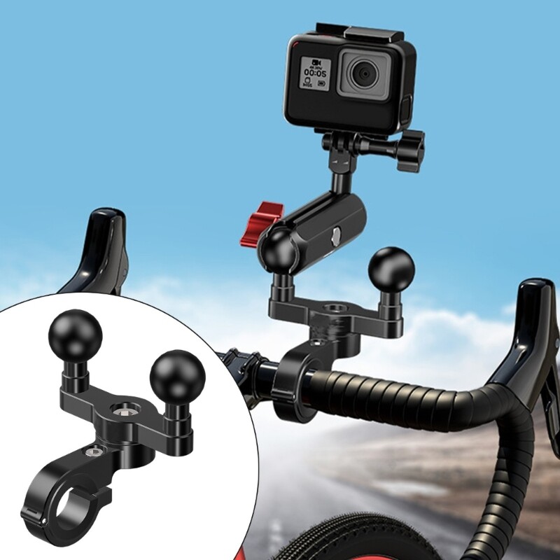Aluminium Base Motorcycle Phone Mount Adjustable for Ridings Viewing Angled