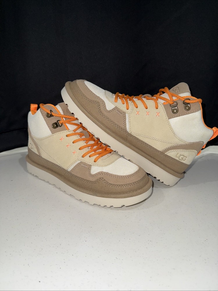Ugg Highland HI Heritage Boots in Orange Cream Tan Suede Size 8.5