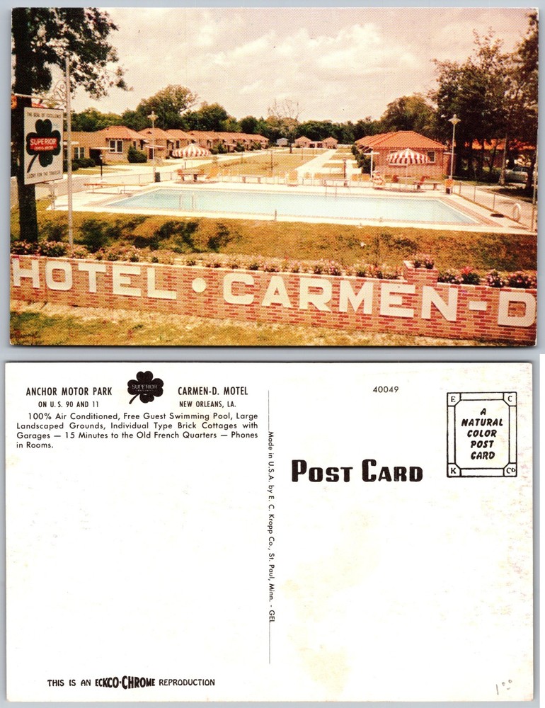 Carmen D Hotel New Orleans Postcard