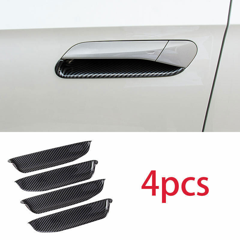 For Volkswagen ID.4 21-24 Carbon Fiber Exterior Door Handle Bowl Cup Cover Trim