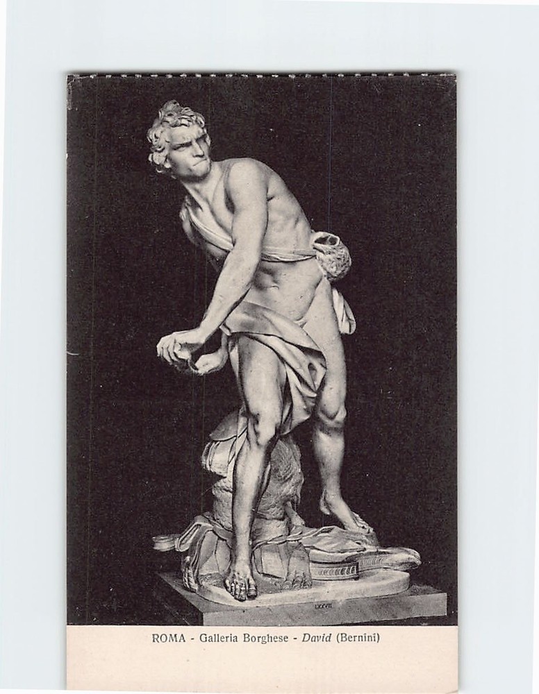 Postcard David Galleria Borghese Rome Italy