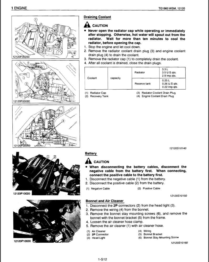 Kubota TG1860 TG1860G Service Repair Manual, Workshop Manual
