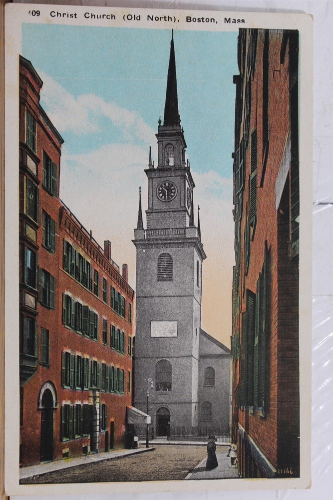 Massachusetts MA Boston North Christ Church Postcard Old Vintage Card View Post