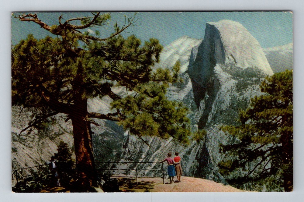Yosemite National Park, CA-California, Half Dome Glacier Point Vintage Postcard