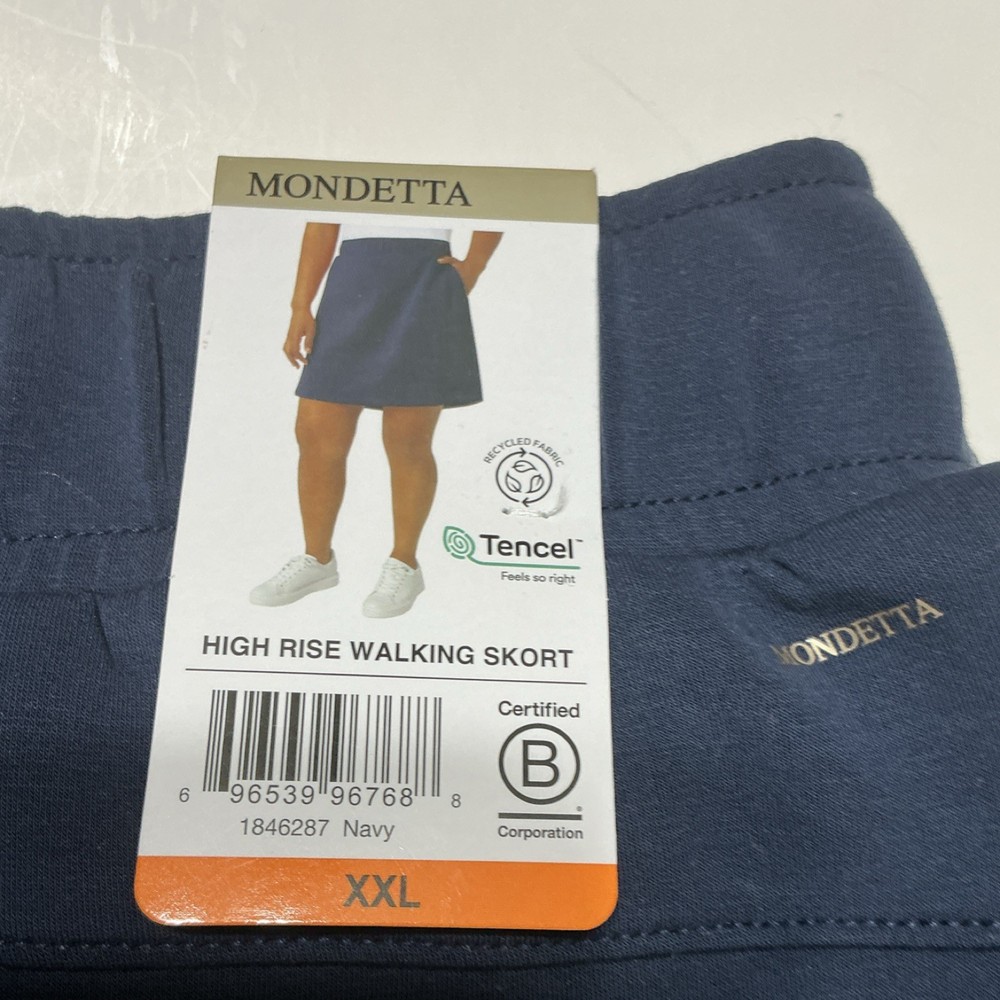 Mondetta Women's Navy Skort XXL Activewear Drawstring Pockets 1846287
